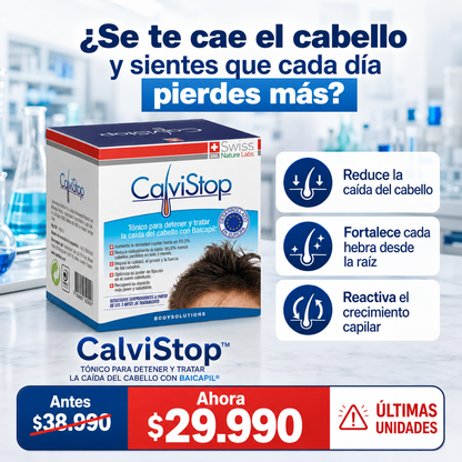 CalviStop® - Reduce la caída, fortalece el cabello y reactiva el crecimiento.