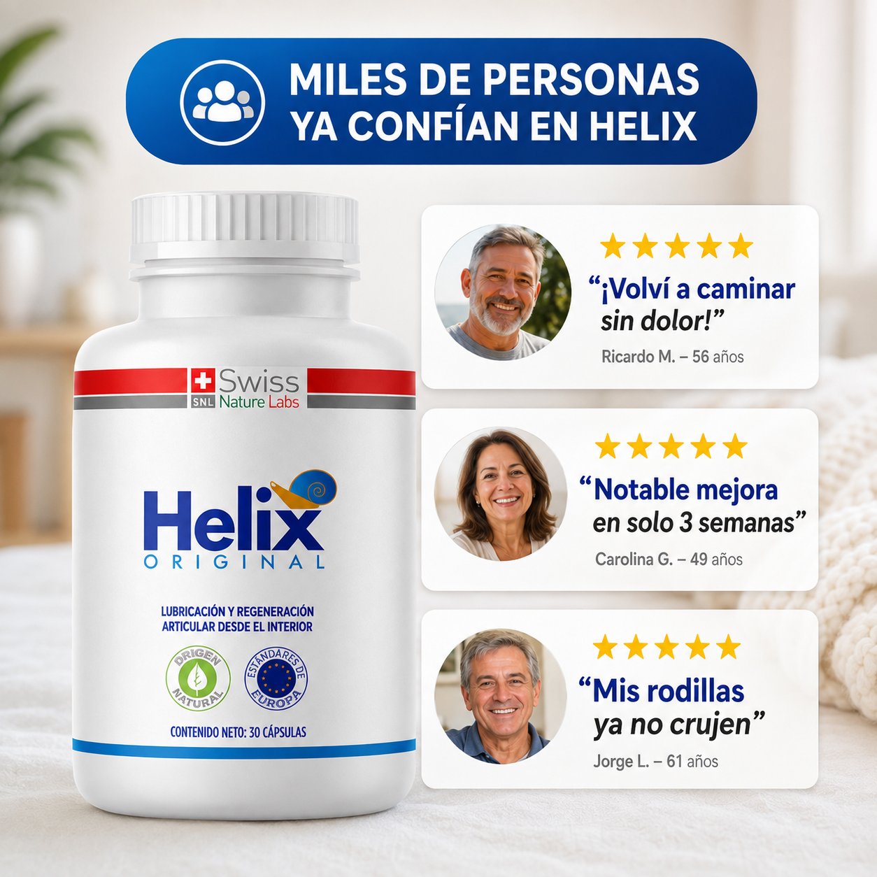 La fórmula en cápsulas que regenera la articulación y elimina la rigidez de raíz